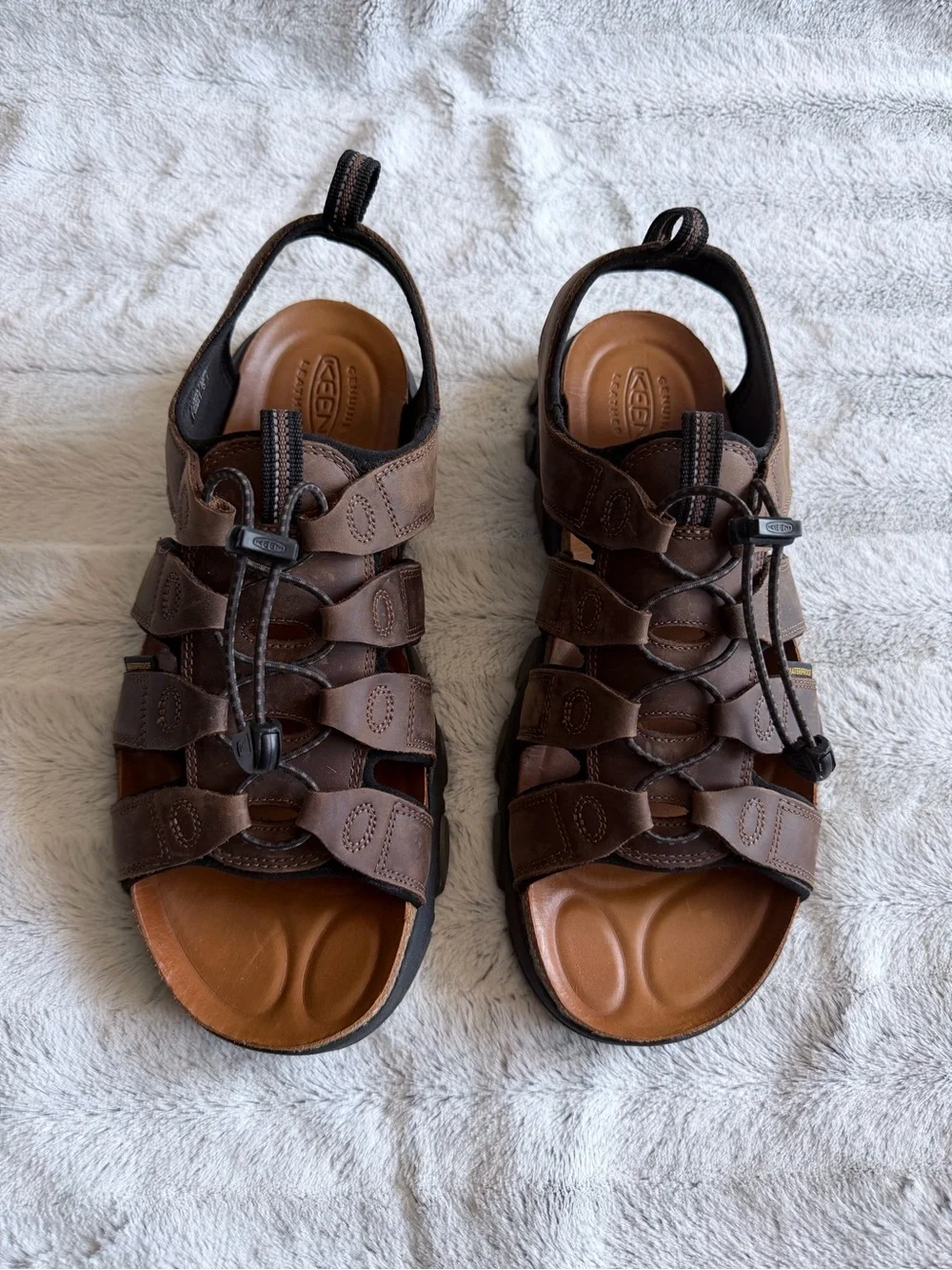 KEEN Men's Daytona II Waterproof Leather Sandals Bison Brown - NWOT